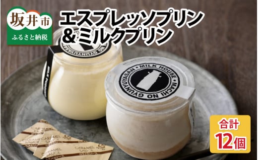 挽きたてエスプレッソ 大人のプリン 「エスプレッソプリン・ミルクプリン」 計12個セット 【プリン ミルク 牛乳プリン ぷりん みるくぷりん エスプレッソ お菓子 おやつ スイーツ 洋菓子 乳製品 ギフト 贈答 贈り物】 [B-0951]