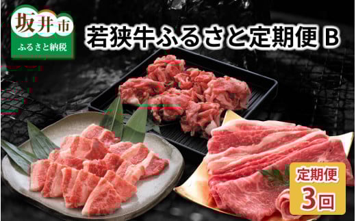 【3ヶ月連続お届け】 若狭牛ふるさと定期便B [F-2204]