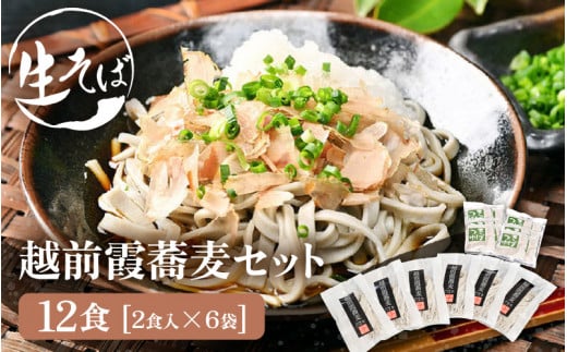 [A-16801] 【数量限定】越前霞蕎麦セット 生そば 12食入り （2食入り×6袋）