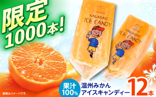 【最速発送】温州みかんアイスキャンデー12本セット / みかん アイス シャーベット アイスキャンデー 伊木力みかん / 諫早市 / 圭昭園 [AHAZ006]