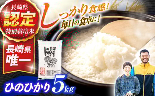 (令和7年産)長崎県認定特別栽培米ひのひかり5kg  / 米 こめ コメ おこめ お米 白米 精米 ひのひかり ヒノヒカリ kome 長崎県産 / 諫早市 / 宮下農園   [AHCG022]