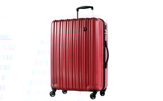 G554 【6～13泊用 女性でも軽々！】PC7258スーツケースL（クリムゾンレッド）  超軽量 スーツケース Lサイズ 大型 キャリーケース  1週間 キャリーバッグ 大型 ポリカーボネート しなやかで頑丈 ファスナー TSAロック 大容量 鍵付き ダイヤル式 国内 海外 旅行