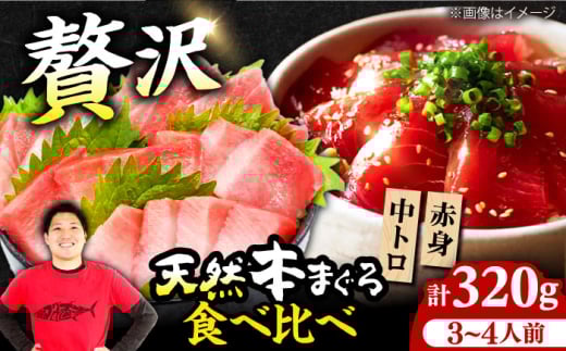 極上！たね熟天然本まぐろ赤身＆中トロセット(320g 各160g) まぐろ マグロ 鮪 赤身 中トロ 中とろ 刺身 まぐろ マグロ 鮪 赤身 トロ とろ 刺身 小分け 柵 冷凍 海鮮 新鮮 大阪府高槻市/本まぐろ直売所 [AOCE002]