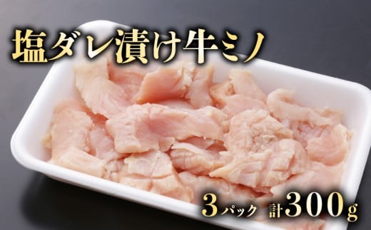 大人気!たれ漬け牛ミノ(塩タレ)100g×3 計300g