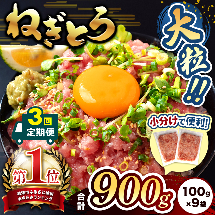 【定期便・3ヶ月】\ 新登場!小分け 100g パック / 清幸丸水産 大人気!ねぎとろ(100g×9袋)900g | ネギトロ とろ 鮪 海鮮 魚介 魚 人気 小分け 人気 定番 ご飯 オススメ 千葉県 君津市 きみつ