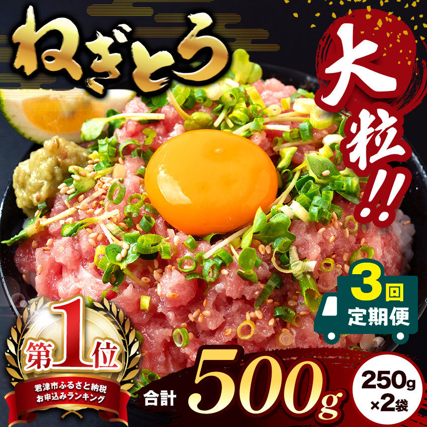 [定期便・3ヶ月]＼ 小分け & 少量 / 清幸丸水産 大人気!ねぎとろ(250g×2袋)500g | ネギトロ とろ 鮪 海鮮 魚介 魚 人気 小分け 人気 定番 ご飯 オススメ 千葉県 君津市 きみつ