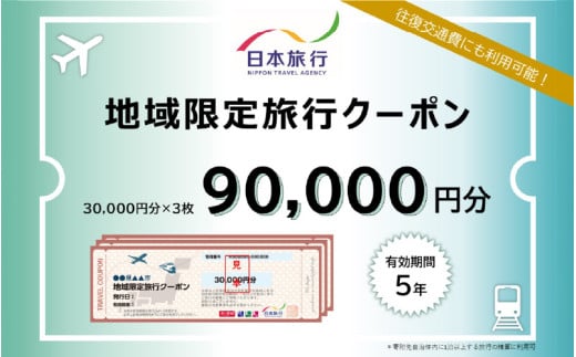 大阪府東大阪市 日本旅行 地域限定旅行クーポン90,000円分