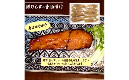 銀ひらす(沖ぶり)醤油漬8切入