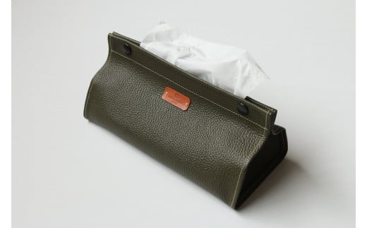 本池美術館限定 ティッシュボックス(MOSSGREEN)　本池秀夫監修