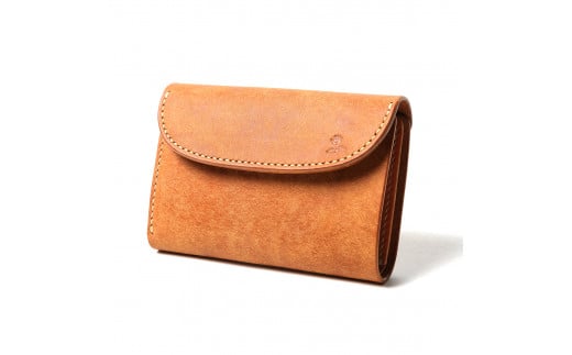 ＭＯＴＯマットバケッタ三つ折りミドルウォレット（BROWN）本池秀夫監修 LEATHER & SILVER MOTO