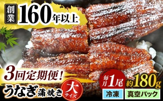【うなぎや】 【3回定期便】 炭火焼 うなぎの蒲焼き 1尾 【紀州備長炭使用】 鰻 ウナギ 丑の日 多治見市/うなぎや [TFO004]