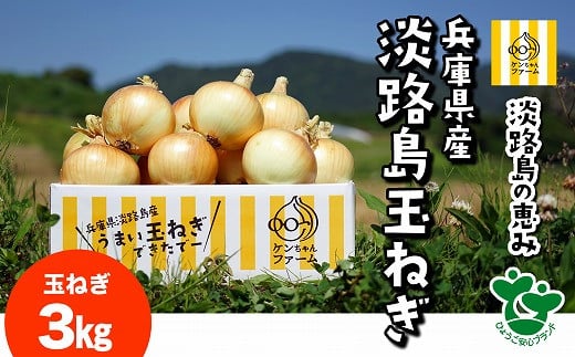 \うまい玉ねぎできたでー/特別栽培玉ねぎ3キロ~ひょうご安心ブランド認証取得~