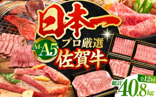 【全12回定期便】佐賀牛 大満喫定期便【田中畜産牛肉店】 [HBH043]  黒毛和牛 牛肉 肉 定期 定期便 赤身 ロース ステーキ スライス 焼肉