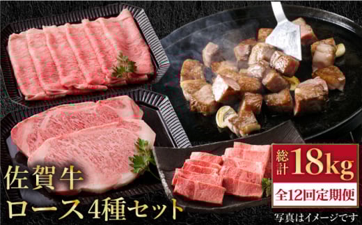 【全12回定期便】佐賀牛 ロース 食べ比べセット【肉の三栄】 [HAA090] ロース ステーキ 食べ比べ すき焼き 焼肉 しゃぶしゃぶ 牛肉 佐賀