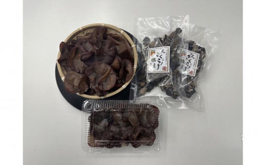 ニンニンきくらげ 生きくらげ 500g (200g × 2パック・100g × 1パック)& 乾燥きくらげ 100g (50g × 2袋)