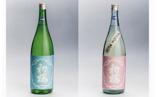 地酒「初桜」特別純米酒〈玉栄生原酒〉・純米酒〈みずかがみ生原酒〉720ml 2本セット