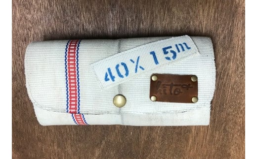 消防ホース・アップサイクル財布［白系・ストライプなし］