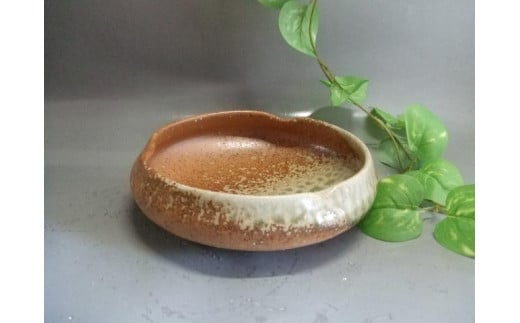 【信楽焼】信楽釉花形鉢・皿　うつわ　      nwu-019