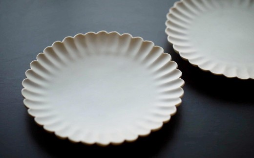 〔臼杵焼〕輪花プレート【2枚セット】