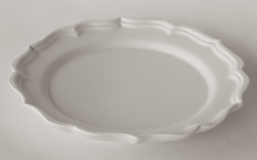 〔臼杵焼〕稜花リム皿（L）【1枚】