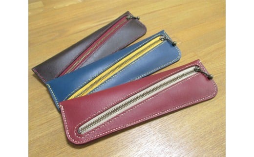 本革 ペンケース | 牛革 レザー レザークラフト クラフト 手縫い 手作り 文房具 筆箱 文具 ステーショナリー ステイショナリーあいろこいろ 埼玉県 狭山市