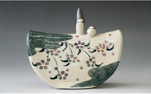 23-39 網田蒼土窯 【1点限り】半月雛【熊本県伝統的工芸品】