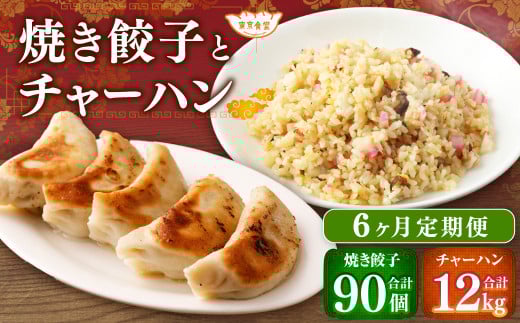 【6ヶ月定期便】東京食堂のチャーハンと焼き餃子(各5パック×6回)合計60パック 2種 セット 冷凍 餃子 ぎょうざ ギョウザ 炒飯