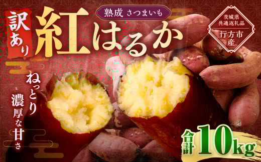 【 訳あり 】“熟成” 茨城県産 さつまいも 【 紅はるか 】 約10kg (茨城県共通返礼品・行方市産) 芋 いも サツマイモ 野菜 やさい 国産