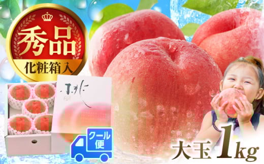 【先行予約 2026年5月下旬より発送】桃 化粧箱入り 約1.0kg　広川町 / JAふくおか八女農産物直売所どろや[AFAB011]
