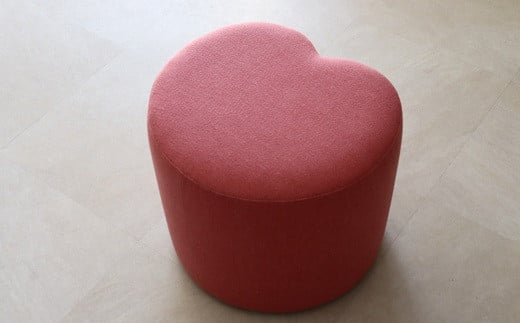JCC-1.【選べる張地、自分だけのスツールをセミオーダー】ハート型スツール(小)