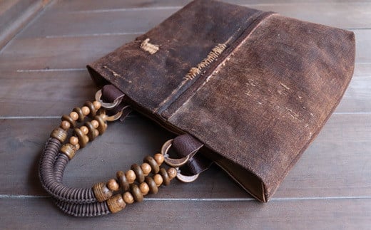 IH-3.【酒袋でつくるバッグ】酒蔵（談山）バッグS (小型アンティークトート)