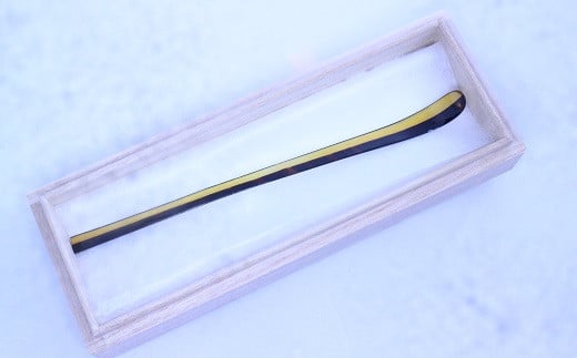 LBC-1.【奈良べっ甲】白と黒の継ぎ分け茶杓