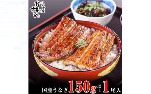 国産うなぎ蒲焼き大サイズ150g 1本セット(A1002-2)
