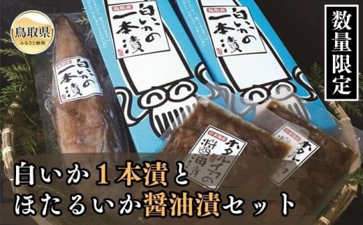 B24-071 白いか1本漬とほたるいか醤油漬セット【数量限定】