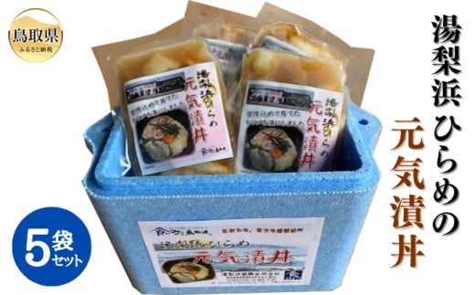 B24-155 湯梨浜ひらめの元気漬丼(5袋セット)