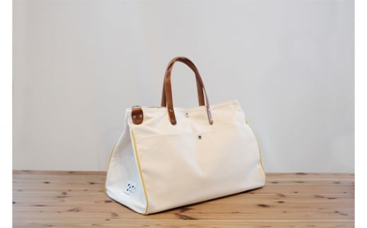 No.086 ＷＡＴＡＫＵＭＩ ＢＯＳＴＯＮ ＢＡＧ　生成り（L） ／ ボストンバッグ カバン 愛知県