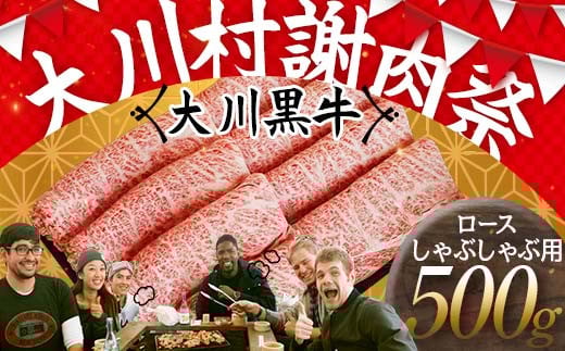 国産黒毛和牛 大川黒牛 ロース しゃぶしゃぶ用 スライス A4(250g×2パック) 国産 黒毛和牛 A4 ロース 牛肉 しゃぶしゃぶ 牛しゃぶ 鍋 牛 ビーフ 肉 食品 高知県 大川村 F6R-023