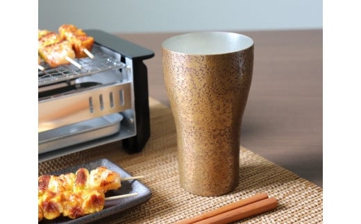 鎚起銅器職人とのコラボタンブラー「WABISABI」～和・美・咲味～【咲味】(ゴールド) FCCS060007