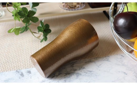 鎚起銅器職人とのコラボタンブラー「WABISABI」～和・美・咲味～【和】(ゴールド) FCCS070006