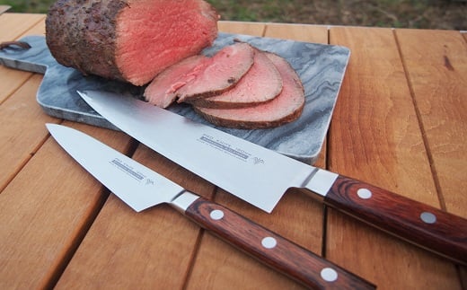 Pro Chef Knife set B : 180mm(B) + 120mm(P)[ 牛刀 包丁 ペティナイフ 庖丁 キッチン用品 [Muthos Homura] ]