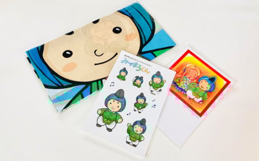 No.102 みづまろくん「手ぬぐい+シール1枚+ポストカード1枚」 / ご当地キャラクター ご当地 キャラ マスコットキャラクター マスコット ゆるキャラ キャラクターグッズ オリジナル 応援 地域応援 かわいい 可愛い 癒し 癒やし みづまろくん 大阪府