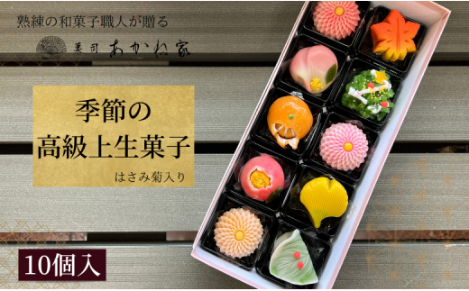 熟練の和菓子職人謹製 季節の上生菓子 10個入り