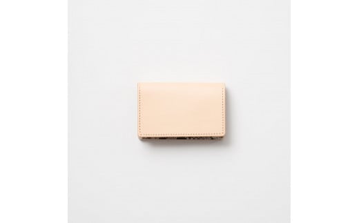 マチ付きカードケース 【白ヌメ×ヘビ革】 ?Hide series(ハイドシリーズ) HS03NA?