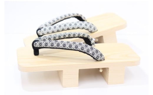 【G0042c】郡上おどり　踊り下駄（男性）　麻の葉文様（白）　LLサイズ 靴  その他 20000円