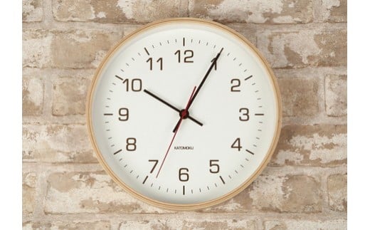 【A-43】KATOMOKU シンプルな木枠電波時計 インテリア  置き時計 掛け時計 15000円 カトモク 加藤木工 木製雑貨 木工雑貨 日用品 ナチュラル 壁掛け 木目 オシャレ アナログ ダイニング リビング 寝室 オフィス 新築 お祝い