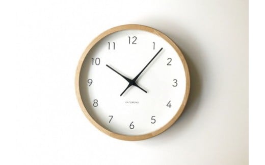 【B-25】KATOMOKU ホワイトアッシュの無垢材の木枠電波時計 インテリア 寝具 収納  置き時計 掛け時計  掛け時計 雑貨 おしゃれ シンプル 木製 20000円 カトモク 加藤木工