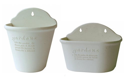 【A-80-WH】ハンギングポット　2サイズ4点セット(ホワイト) 花 ガーデン DIY  ガーデニング 農業  植木鉢 プランター  プランター 15000円