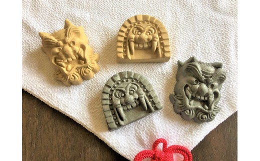 小さな鬼面といぶしストラップづくり体験(鬼面1つ&動物ストラップ2つ)