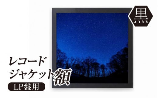 レコードジャケット額 黒 LP盤用 UVカットペット板仕様 [No.704] ／ フレーム 額縁 高品質 岐阜県