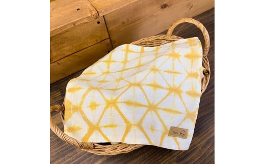 漆染めハンカチセット（格子柄・三角柄）